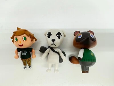 Figuras Posables Animal Crossing Jakks Tom Nook, K.K. Slider, & Villager (2021) Foto 1 de 4