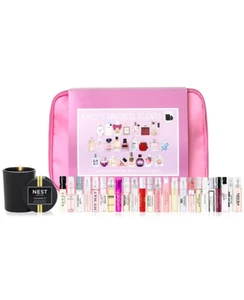 Macys 26-PC Fragrance Sampler Gift Set For Women With Pink Pouch - Picture 1 of 5