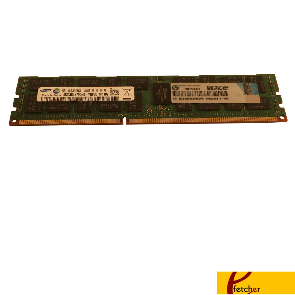 604506-B21 8GB DDR3 1333MHz Memory HP Proliant DL360 G6 DL370 G6 DL380 G6 ML150 - Image 1 of 1