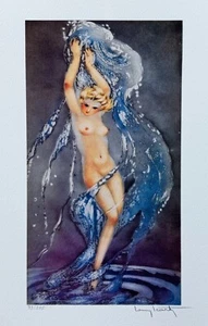 Louis Icart FOUNTAIN Facsimile Signed Limited Edition Giclee Art 16" x 12" - Picture 1 of 7