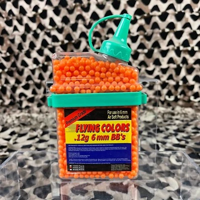 NEW 2,000-ct. Flying Colors .12g Airsoft BB's - Orange - Image 1 of 2