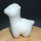 78g Natural Crystal. white jade.Hand-carved.Exquisite alpaca.statues.gift A32