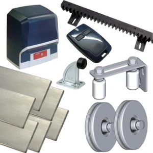 Schiebetor Set 9m Flachstahl 6, Torgewicht bis 340kg mit Torantrieb Gartentor - Bild 1 von 8