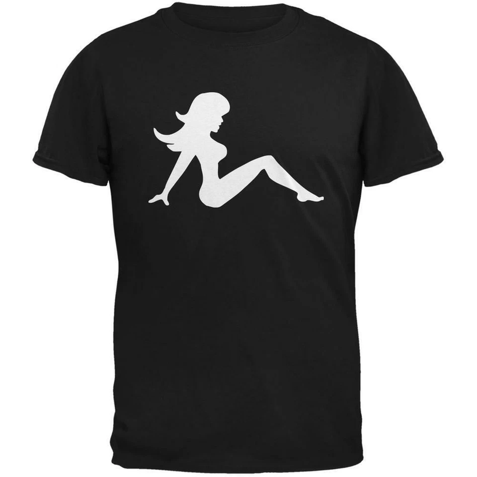 Camiseta negra Mudflap Girl Silhouette para adulto Foto 1 de 1