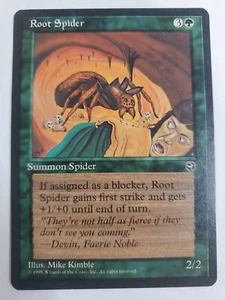 MTG Magic The Gathering Card Root Spider Summon Spider Green Homelands 1995 - Picture 1 of 2