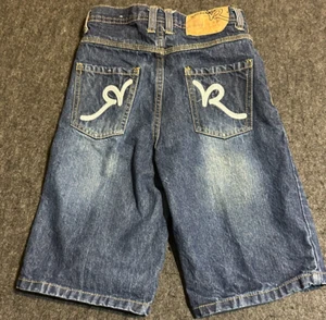 Rocawear Shorts Boys XL Denim Jeans Embroidered Loose Y2k E24 - Picture 1 of 3