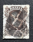 BRAZIL stamp 1877 Emperor Dom Pedro 260R / VFU / YA288