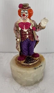 Scultura pagliaccio sventolante vintage Ron Lee 1997 'Hey There' (CCG10) firmata e datata - Foto 1 di 8