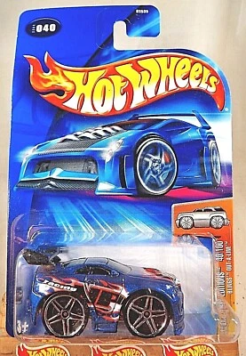 2004 Hot Wheels #40 First Editions 40/1000 BLINGS OUT-A-LINE Blue w/Chrome Pr5Sp - Image 1 of 4