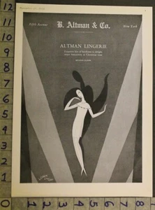 1926 LOREN STOUT ART DECO MODA B ALTMAN LENCERÍA SEXY BELLEZA ILLUS ANUNCIO 24823 - Imagen 1 de 1