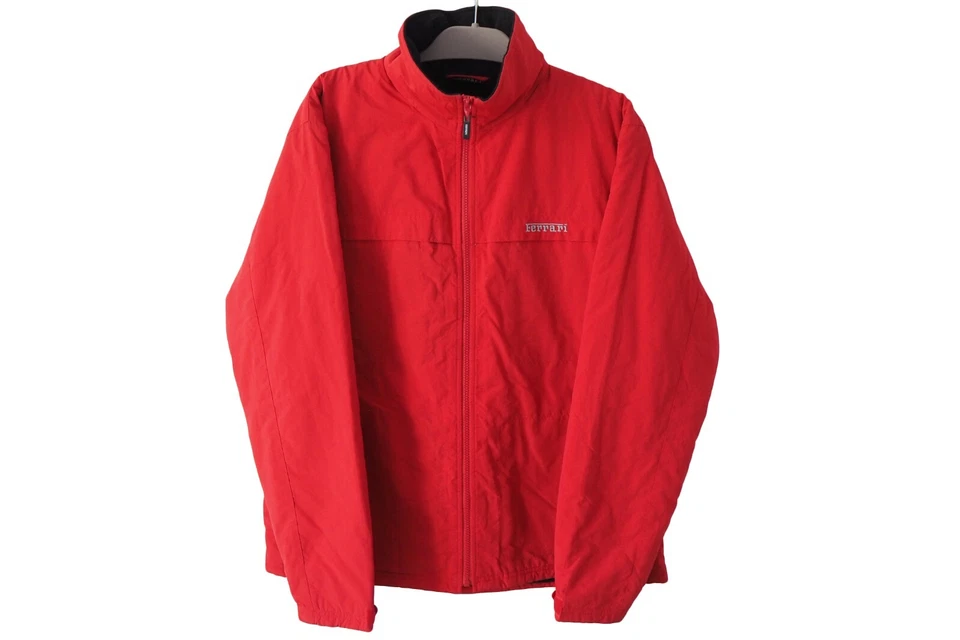 Vintage FERRARI Jacket Full Zip Size L red 90s Formula 1 racewear F1 Team - Image 1 of 4