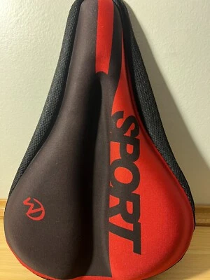  Funda de asiento de bicicleta de gel - Asiento de bicicleta de gel extra suave con correas cruzadas y  Foto 1 de 2