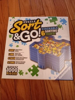 Ravensburger Puzzle Sort & Go Stackable Sorting Trays Store Up to 1,000 Pcs New - Image 1 of 4