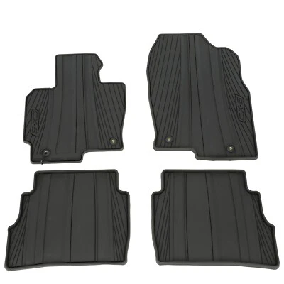 2013-2016 Mazda CX-5 All Weather BLACK Floor Mats Rubber 4 Piece Set OEM NEW - Image 1 of 3