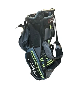 Players Stadry Titleist Hybrid Golf Bag 5 Way Divider Charcoal W/ Lime Trim - Image 1 of 4