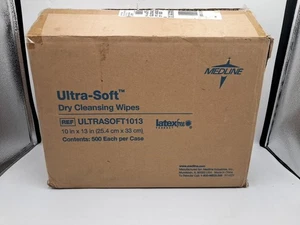 Medline Ultra-Soft Dry Cleansing Wipes Gentle Disposable Latex Free Cloths 500 - Picture 1 of 4