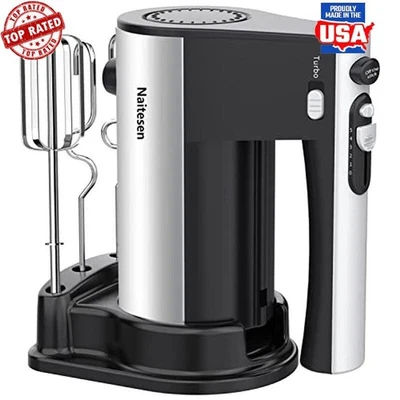 600W Electric Hand Mixer Kitchen 10 Speed Turbo Baking Cake Dough Beaters Mixing - Image 1 of 4