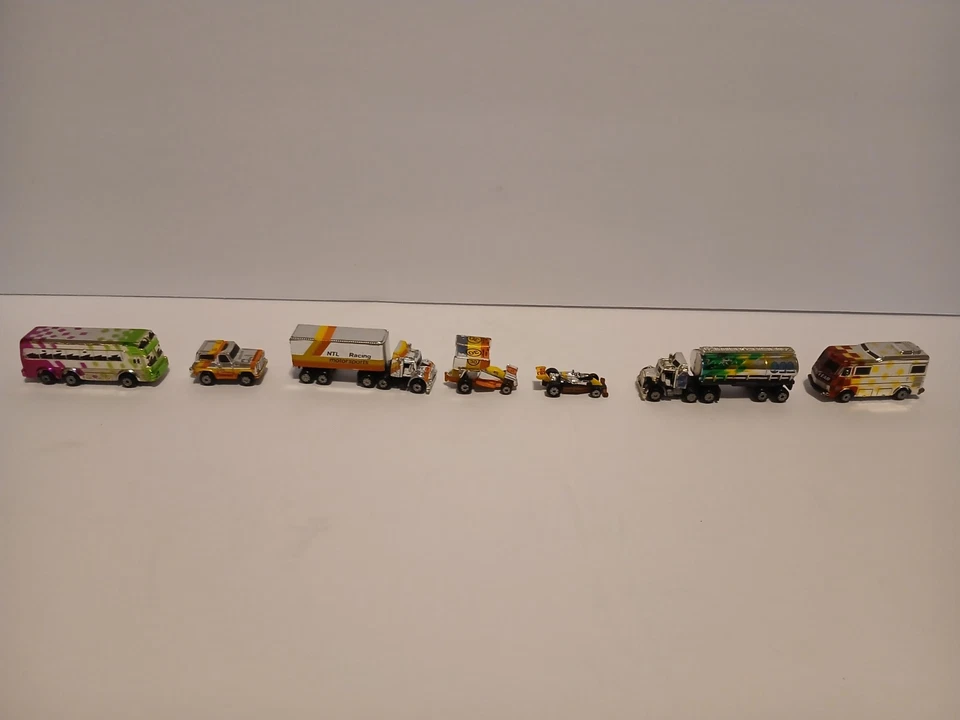 Micro Machines Classy Chromers Mixed Lot Of 7 NTL Racing Bus Truck  - Image 1 of 4