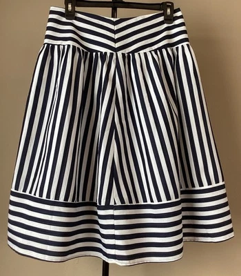 New Maeve By Anthropologie Skirt Size Medium  A-Line Skirt Navy & White Striped - Image 1 of 4