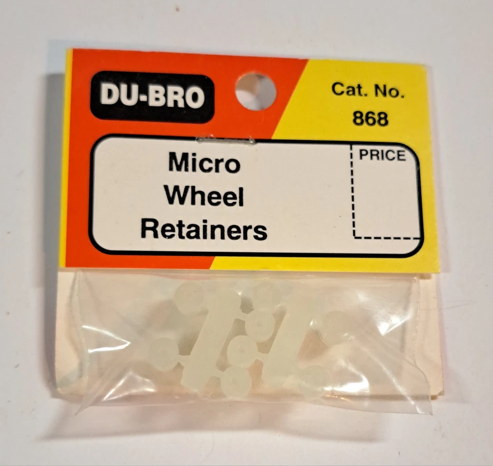 Piezas de avión de radiocontrol Du-Bro originales #868 micro retenedores de rueda paquete de 8 nuevo stock antiguo Foto 1 de 1