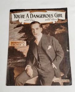 You're A Dangerous Girl - Al Jolson - 1916 - Collectible Vintage Sheet Music - Picture 1 of 5