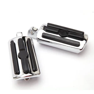 New Chrome 10mm Universal Footpeg Pedals For Harley V-Rod Models VRSCA / VRSCB - Bild 1 von 7