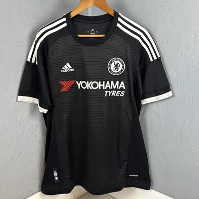 Camiseta Adidas Chelsea futebol 2015/16 terceira camisa preta masculina GG Yokohama - Imagem 1 de 4