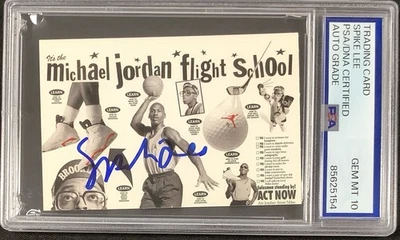 Spike Lee Signed 1991 Nike #2 RC Flying Michael Jordan Autograph PSA/DNA Gem 10 - Image 1 of 3
