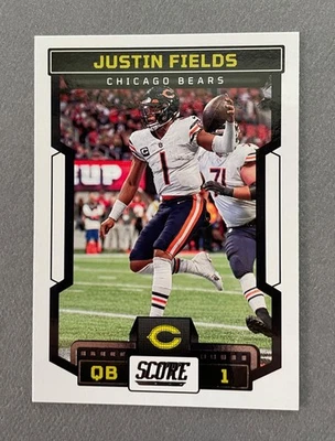 2023 Panini Score Football Justin Fields #99 Chicago Bears - Image 1 of 2
