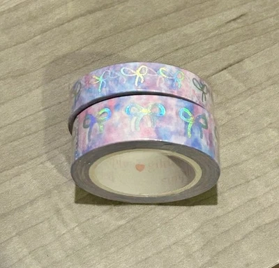 NUEVO Simply Gilded Cotton Candy Berry Tie-Dye con lazos rollos de cinta washi 10 y 15 mm Foto 1 de 2