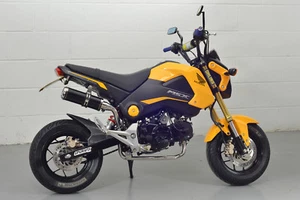 MSX125 Exhaust System SP Engineering Ceramic Black Stubby Domed GP - OEM FIT - Picture 1 of 10