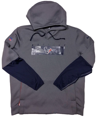 NIKE Houston Texans NFL Hoodie Jacket Team Issue Magnets Gray XL Cover