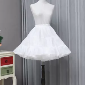 Mädchen Lolita Unterrock Petticoat Rock Kleid Krinoline reifenlose Taille - Bild 1 von 10