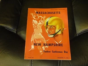 1956 NEW HAMPSHIRE AT MASSACHUSETTS COLLEGE FOOTBALL PROGRAM EX-MINT - Picture 1 of 1