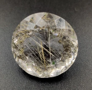 25.20 Carat Rutilated Crystal Quartz Round Cut H-115 - Picture 1 of 12