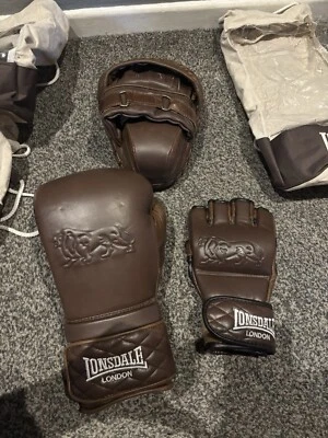 Lonsdale braun Vintage Pad MMA und Boxhandschuh - Bild 1 von 4