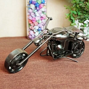 Retro Handmade Recycled Scrap Metal Art Motorcycle Sculpture Motorbike Model Toy - Bild 1 von 24