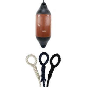 1 x HURRICANE Vortex Boat Fenders: Brown PM07 - FREE SPLICED END 10MM ROPE - Picture 1 of 2