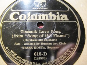 1926 George Gershwin HIT Creator TESSA KOSTA Song of the Flame COSSACK LOVE 618D - Picture 1 of 2