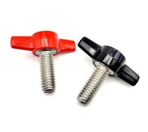 Tornillo para pulgar de 3/8" x 1" pernos en T perilla de sujeción de plástico ala de camiseta acero inoxidable - Imagen 1 de 10
