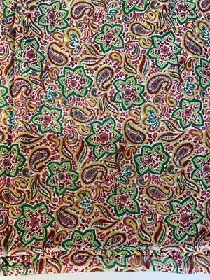 Vtg paisley Sheer Fabric Purple, Maroon, Green Approx 4 yrds 33” wide circa 1990 - Image 1 of 2