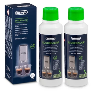 4 x Delonghi Ecodecalk Descaler Uses, 2 x 200ml Bottle, Safe Resealable Bottle - Picture 1 of 7