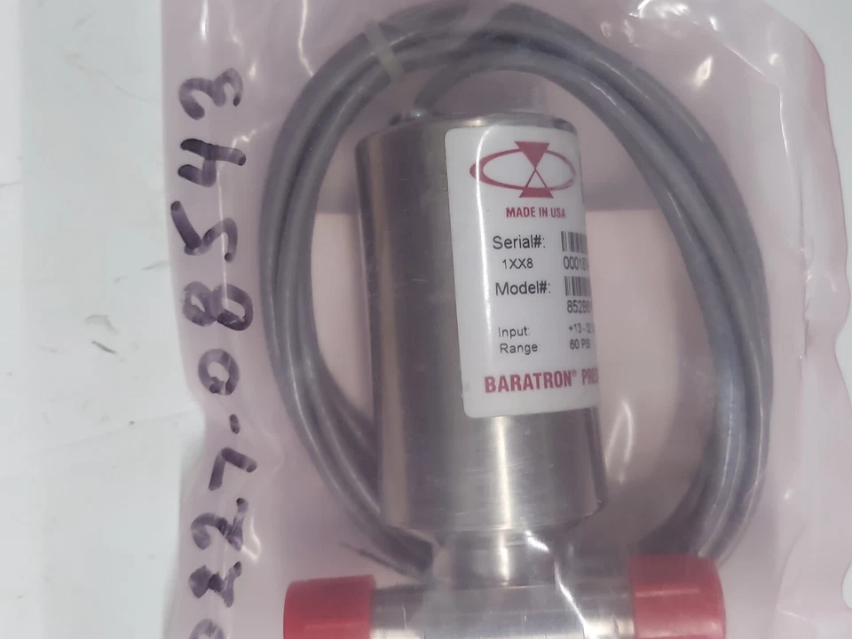 MKS 852B61PCA2GF BARATRON PRESSURE TRANSDUCER 60PSIA +13-32 VDC 0-10VDC MIA  - Image 1 of 4