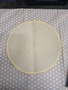 2 Packs Of 6 Round Braided Placemats Set - Yellow - Picture 1 of 2