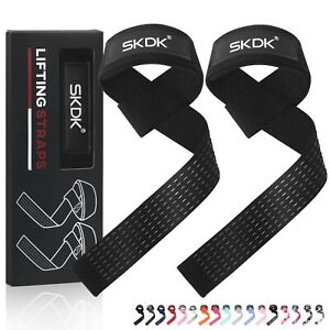 Cotton Hard Pull Wrist Lifting Straps Grips Band-Deadlift Straps with Neopren