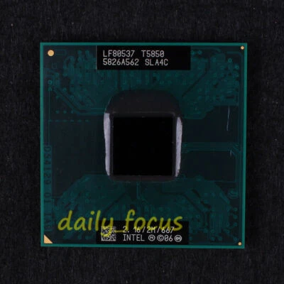 Good working Intel Core 2 Duo T5850 CPU 2.16 GHz 667 MHz Socket P Processor - Image 1 of 2