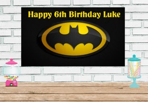 3x5 Batman vinyl Birthday Banner - Picture 1 of 2