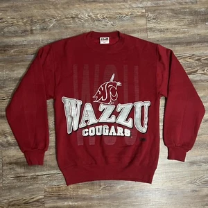 Vintage Washington State Cougars WSU Wazzu Crewneck Sweatshirt Size Small - Picture 1 of 7