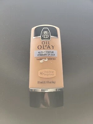 Oil Of Olay All Day Moisture Foundation Makeup 1.1 OZ 35 ml # 86 Deep Beige New - Image 1 of 2
