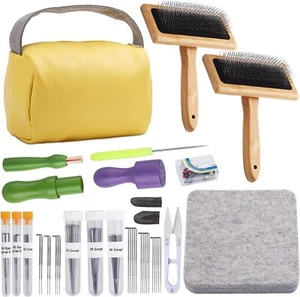 74 Needle Felting Tools, Needle Felting Kit Felting Tool with Hand Wool Carders - Picture 1 of 7